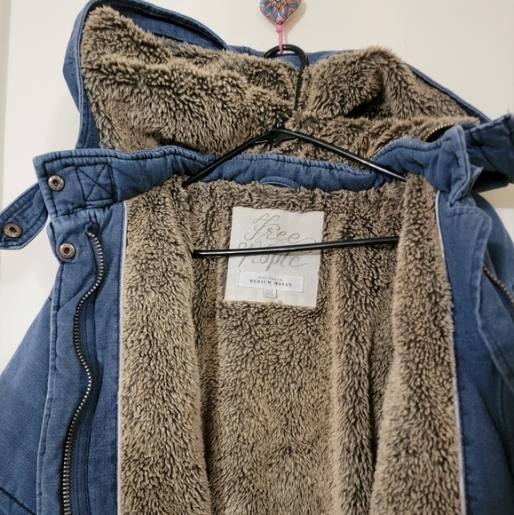 Free People Quilted Coat with fur - Picture 6 of 13
